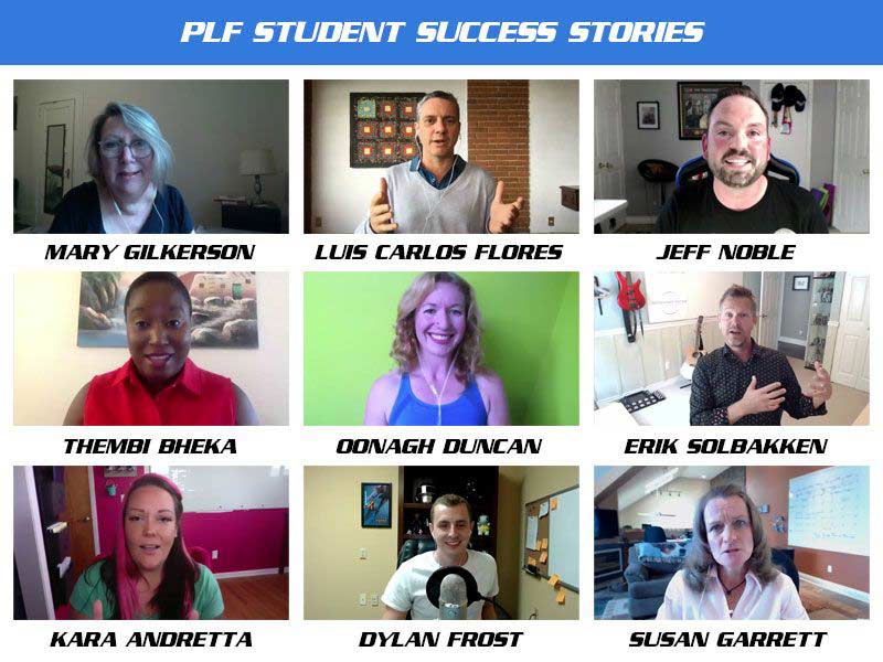 testimonials and case studies of students who succeed with PLF program
