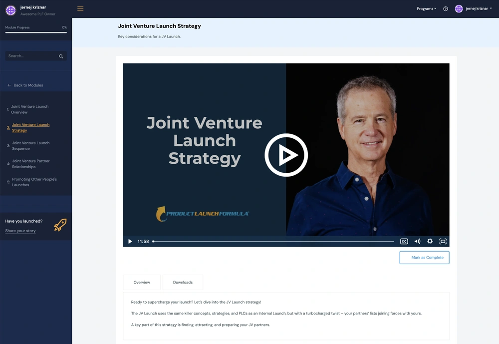 module 5 - Joint Venture (JV) Launch