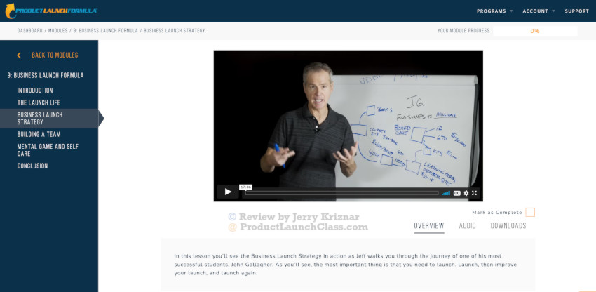 business launch formula module