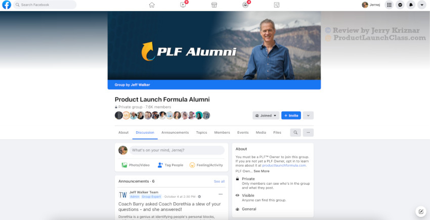 PLF alumni facebook group